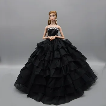 Black & Yellow & Ružové Šaty / doll oblečenie oblečenie / Čipky celého strany večerné šaty pre 30 cm barbie xinyi fr2 licca bábika