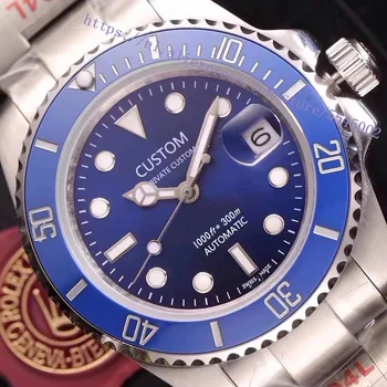 Luxusné úplne nové pánske hodinky automatické mechanické sapphire hodinky pánske nepremokavé dátum sledovať mužov