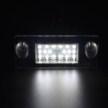 2 ks Bielej LED Zadné Číslo špz Osvetlenie lampa pre Audi A4 B5 A3 8 L facelift auto styling Zdarma Chyba