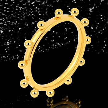 Nové Trendy Mini Gule Krúžok Zlatá Farba Žena Z Nehrdzavejúcej Ocele Lady Finger Prstene Pre Ženy Módne Šperky