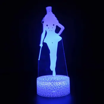 Nočné LED Svetlá Novinka 3D lampa Roztomilá Hračka Darček 7 Farebné Abstraktné Umelec Karikatúra Grafiku Atmosféru Čítanie Pre Deti detská Izba