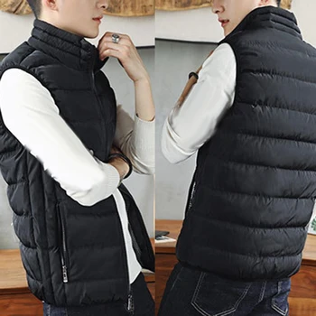 Vesta mužov bavlna kabát módne kontrast farieb koberčeky vesta zimná bunda hrubé teplé bežné veľké veľkosti vrecko na zips cardigan kabát