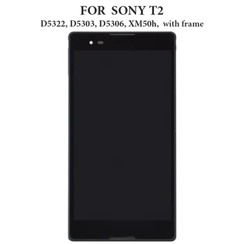 Pre Sony Xperia T2 Ultra LCD Displej S dotykovou Obrazovkou S Rámom Montáž Výmena Za Sony Xperia T3 LCD D5322 D5303 D5103