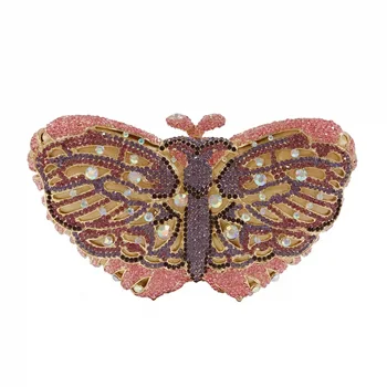 Včela V Lietať Luxury 3D Butterfly Večerné Šaty Taška Dámy Strany Strane make-up Mince Kabelku Strany Taška