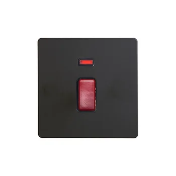 LIWBET UK Štandard 20A 1 Gang vypínač A Klimatizácia Switch S Čierna Farba, Ohrievač Vody Prepínač